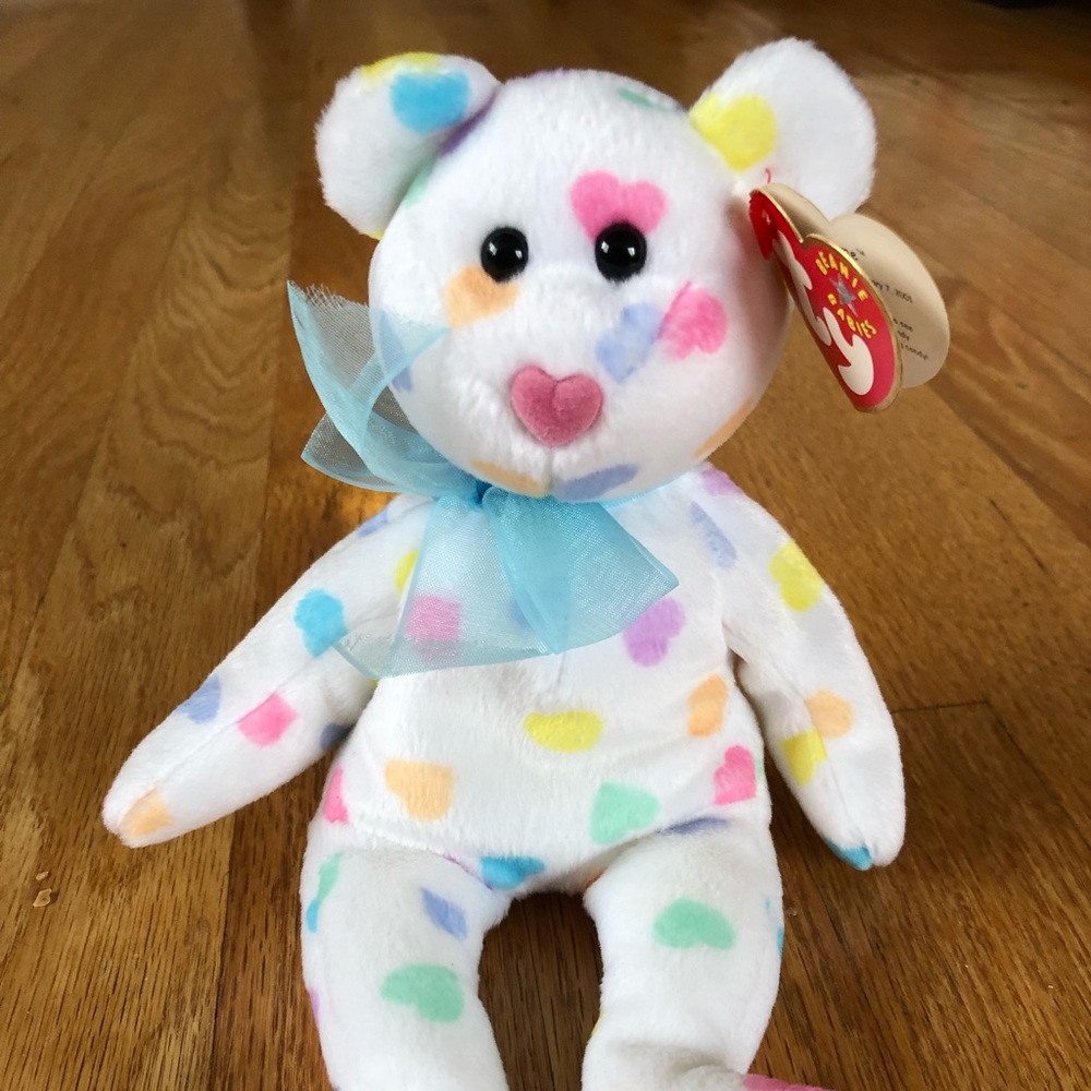TY Beanie Baby “Kissme” Hearts Bear